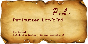 Perlmutter Loránd névjegykártya