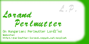 lorand perlmutter business card